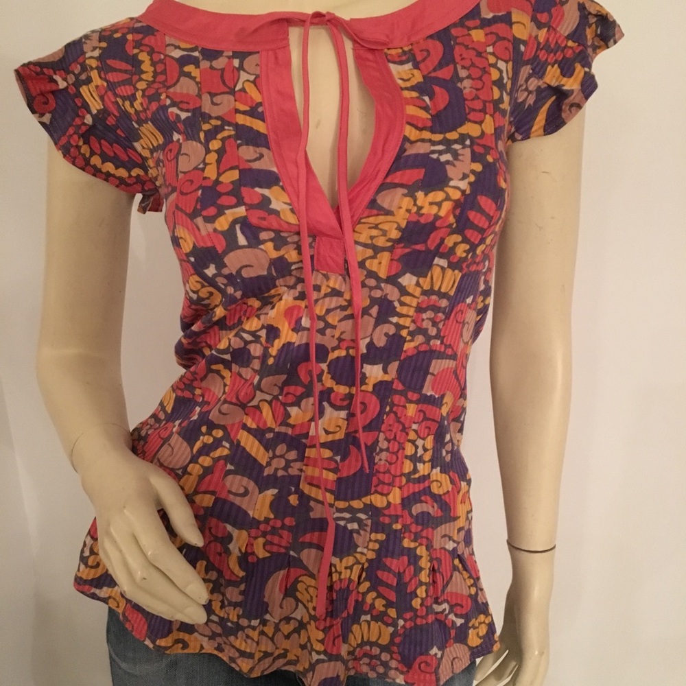 Marc by Marc Jacobs multi colored floral top size xs
